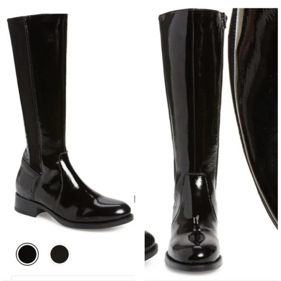 bos & co Shoes - Bos & Co Beau Boots Black Women's 7.5 Patent Leather Waterproof Riding Boot